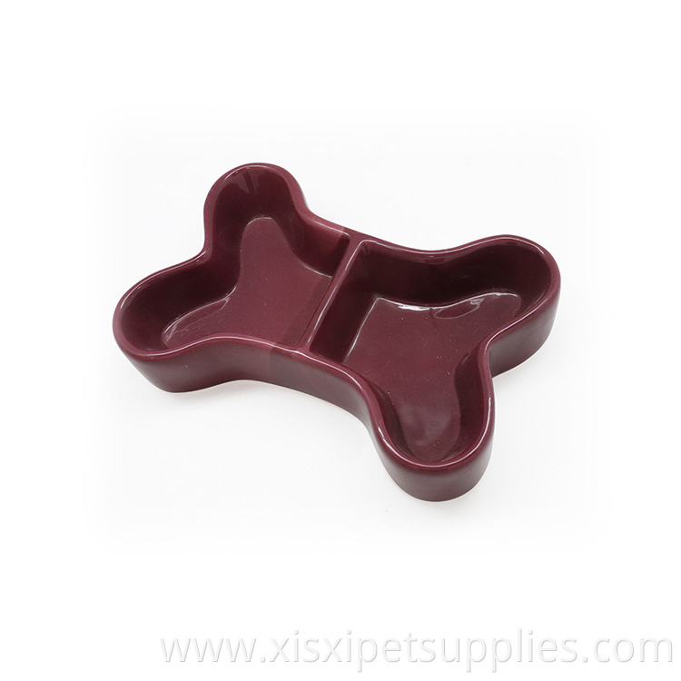 Wholesale Ceramic Dog Bowl Double Hole Pet Feeding Bowl